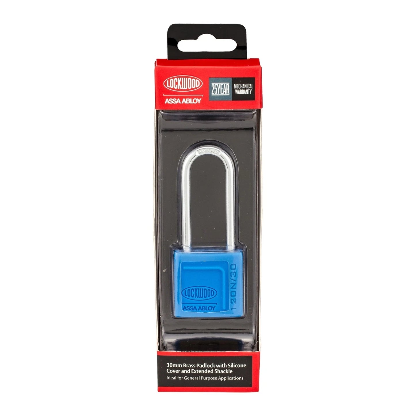 Lockwood 30mm Alloy Silicon Padlock, Weather-Resistant, Double Locking Shackle