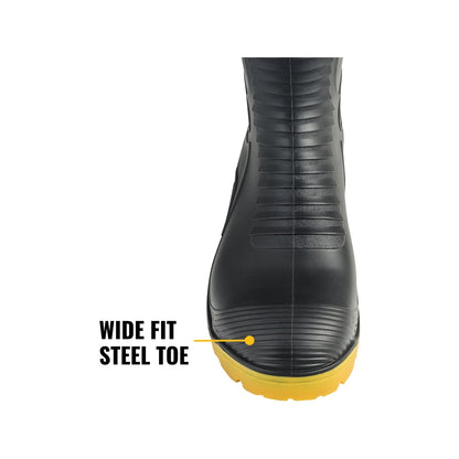 DeWALT Midland PVC Safety Gumboot Size 7 - Anti-Slip, Oil & Acid Resistant, Steel Cap