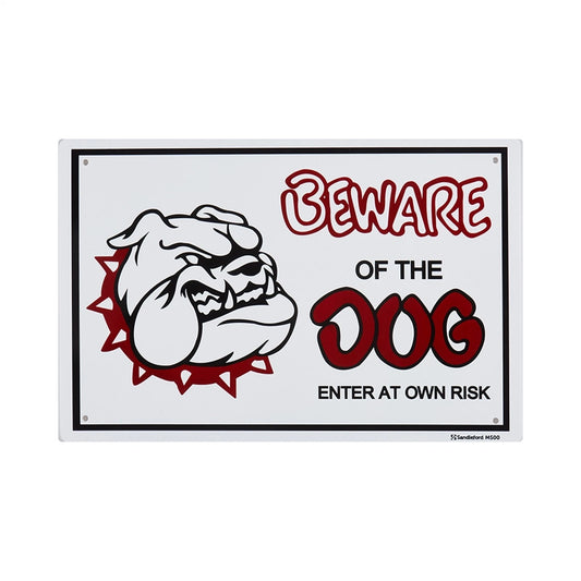 Sandleford 300x200mm Plastic Beware Of Dog Sign, Durable UV Resistant, Easy Install