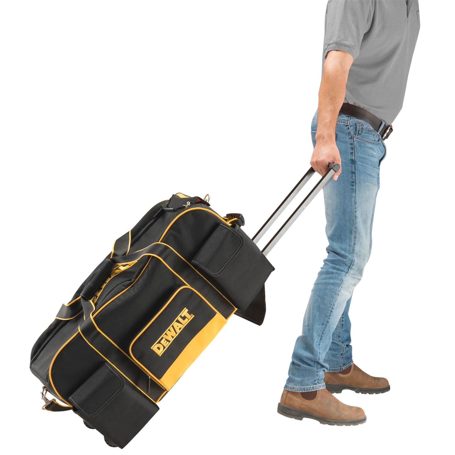 DeWALT Heavy Duty Roller Tool Bag, Large Capacity, Durable 1200 Denier, Telescopic Handle