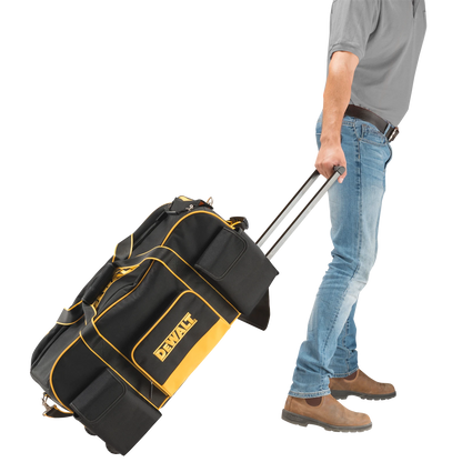DeWALT Heavy Duty Roller Tool Bag, Large Capacity, Durable 1200 Denier, Telescopic Handle