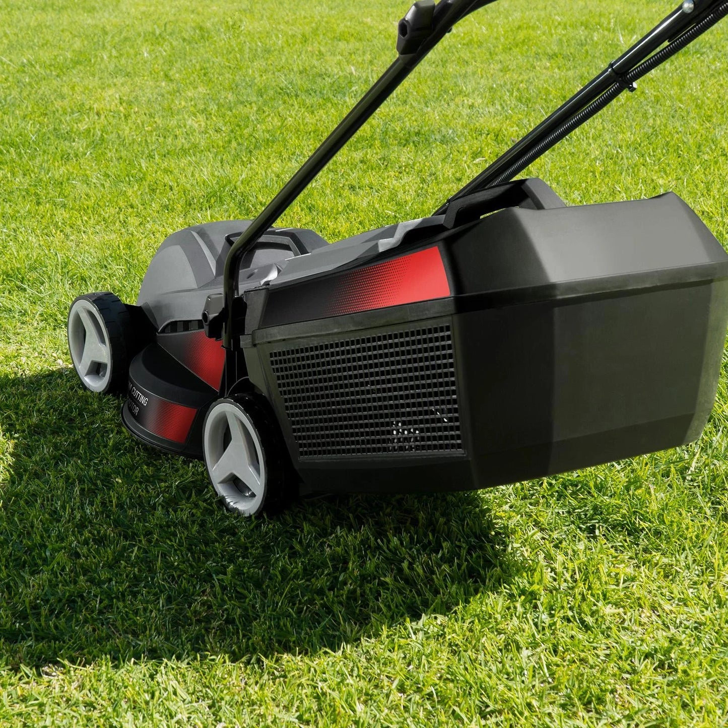 Ozito 1200W Corded Lawn Mower, 305mm Blade, Lightweight, Adjustable Height, 25L Catcher