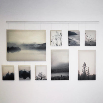 Gallery@Home Picture Mounts 2 Pack, Easy Install, Flexible Hanging, Silver Brass