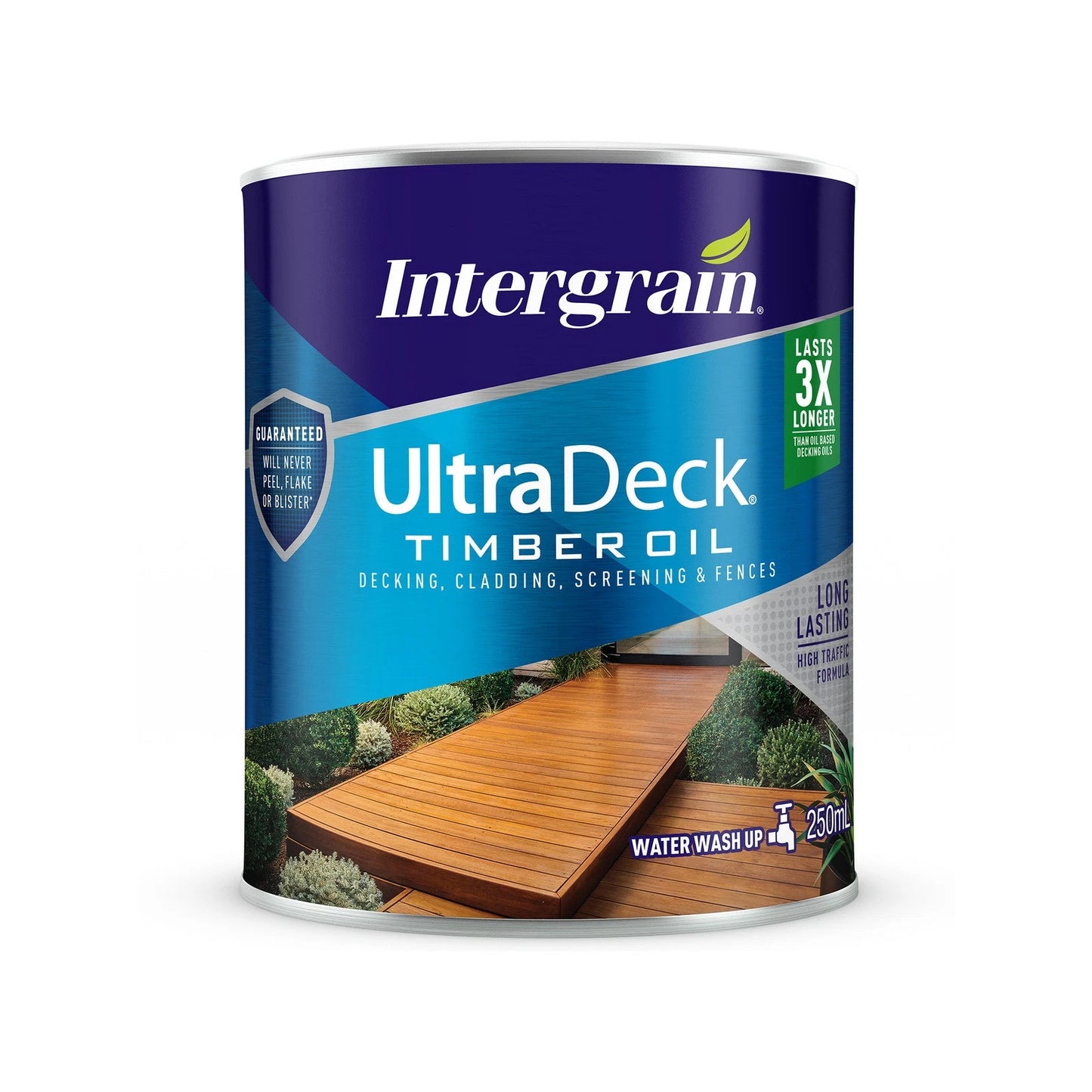 Intergrain UltraDeck Merbau Timber Oil 250ml - Water-Based, UV Resistant, Satin Finish