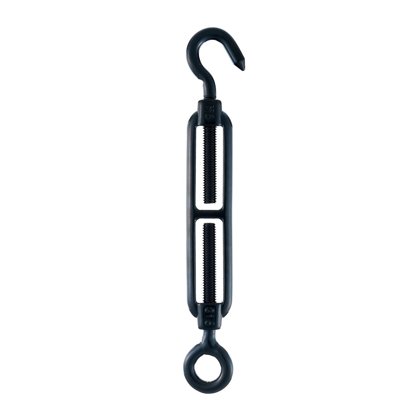 Taskmaster 6mm Black 316 Stainless Steel Turnbuckle Hook and Eye – 6 Pack, Marine Grade