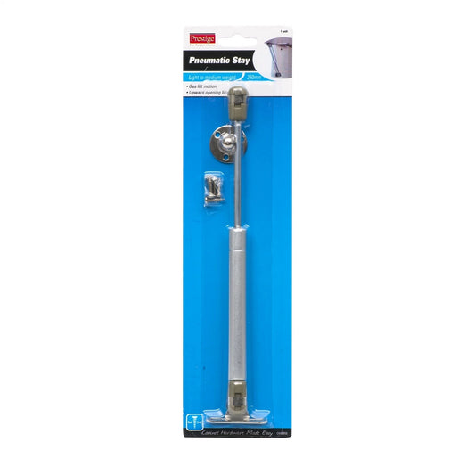 Prestige 250mm Silver Pneumatic Stay - Smooth Gas Lift for Upward Opening Cabinets