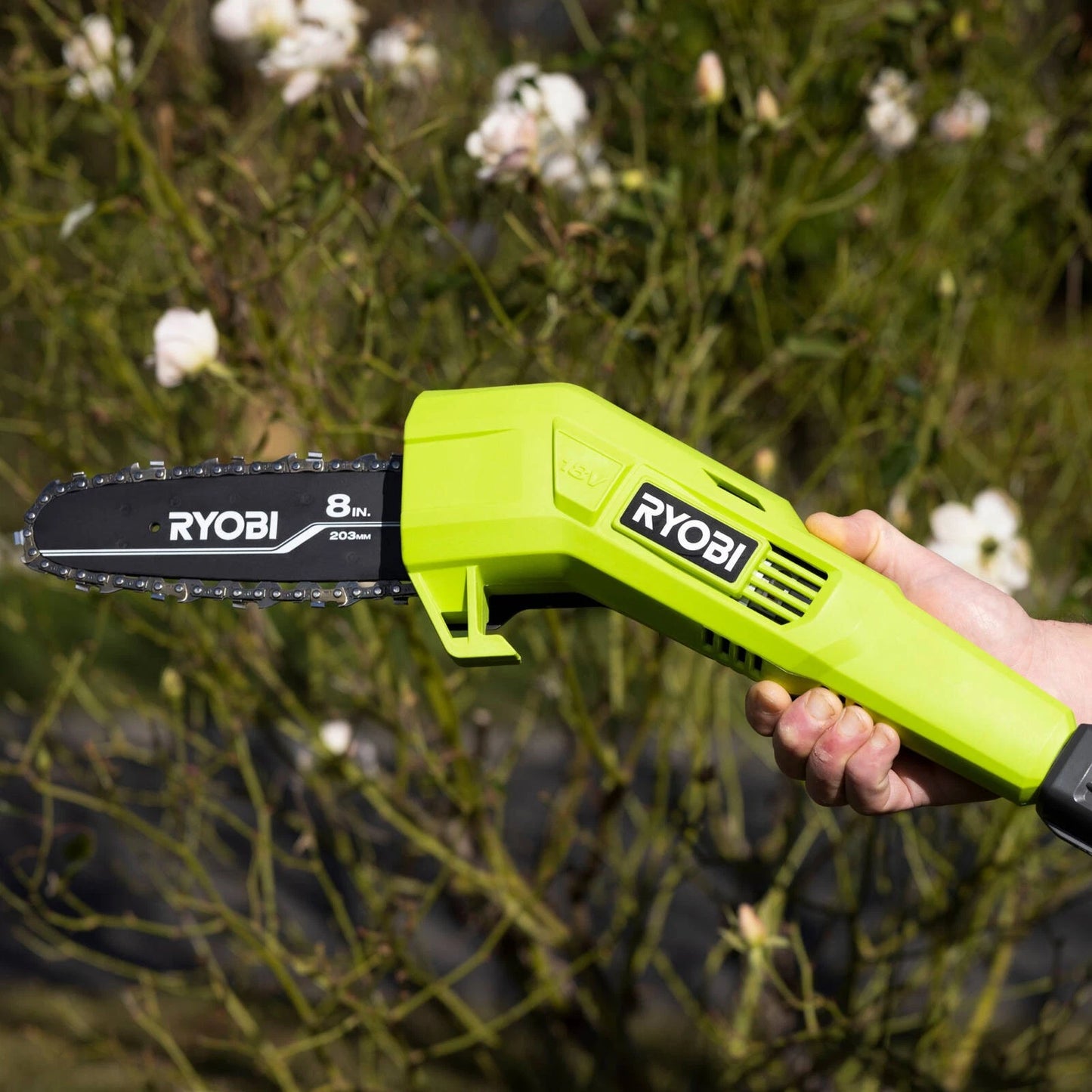 Ryobi 18V ONE+ EZ REACH 8” Pole Pruner, 2.9m Reach, Telescopic, Maintenance-Free