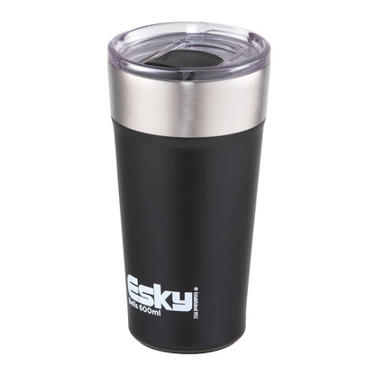 Esky 600ml Coffee Tumbler - Insulated Stainless Steel, Splashproof Lid, Built-in Bottle Opener