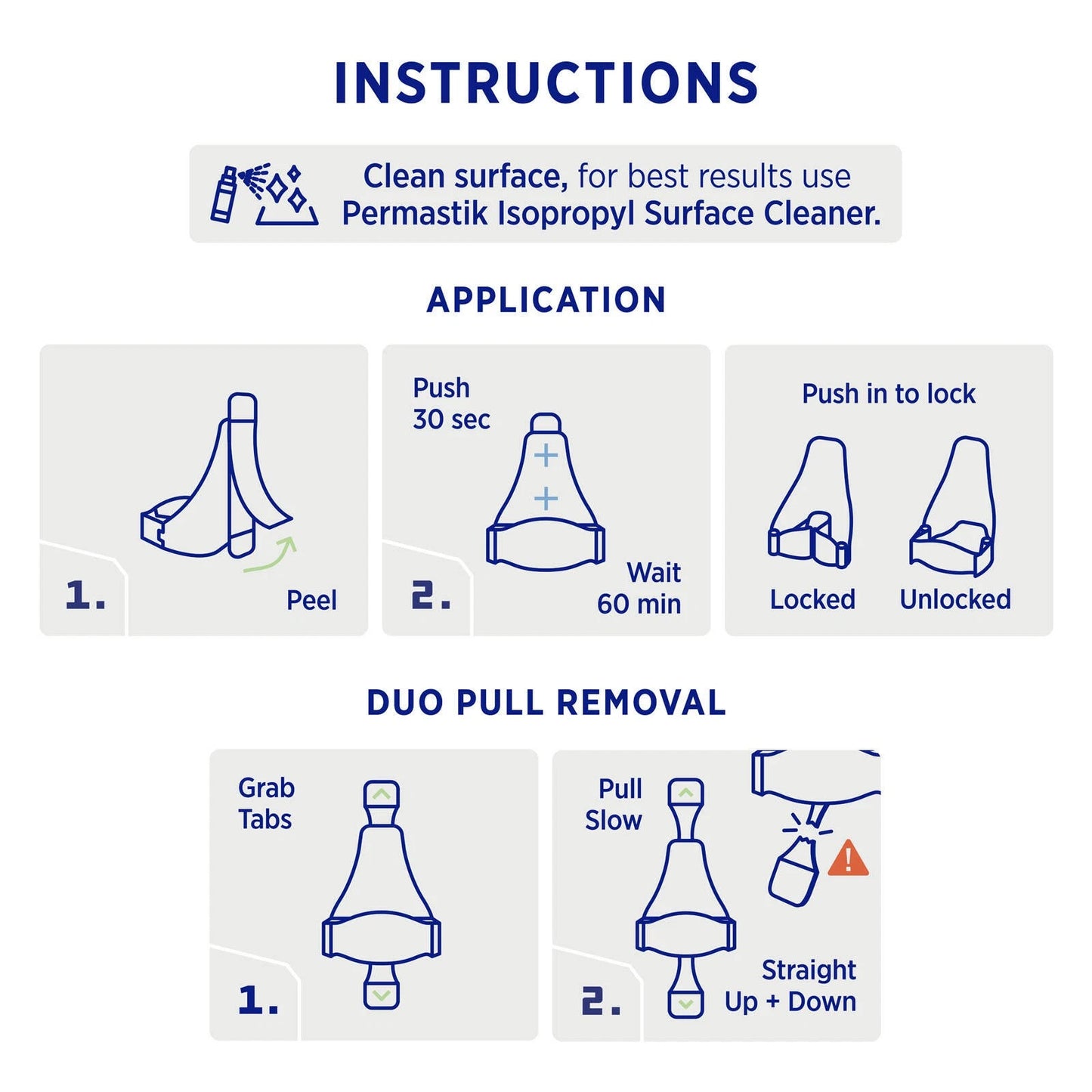 Permastik Mop & Broom Gripper 2 Pack, Strong Hold, No Damage, Self-Adhesive, Easy Install