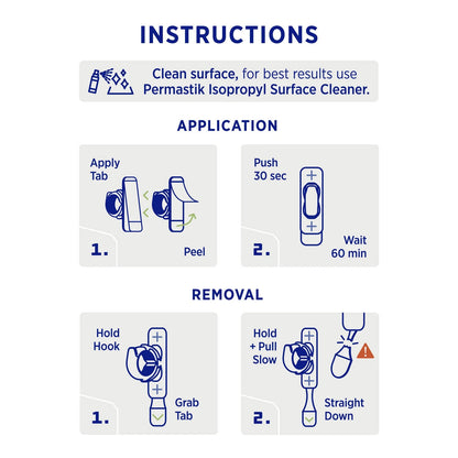 Permastik Clear Cord Clips 25 Pcs - Strong Hold, No Drilling, Clean Removal
