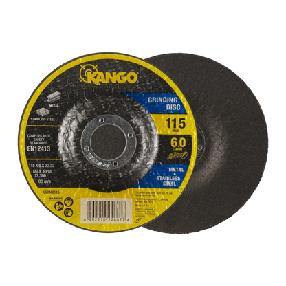 Kango 115mm Grinding Disc, Inox, Aluminium Oxide, Low Thermal Load, Angle Grinder Compatible