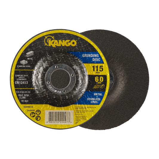 Kango 115mm Grinding Disc, Inox, Aluminium Oxide, Low Thermal Load, Angle Grinder Compatible