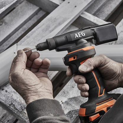 AEG 18V Compact Rivet Gun 4.8mm, Powerful Motor, Versatile, LED Light