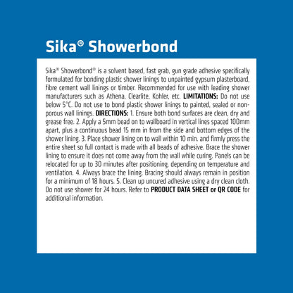 Sika Showerbond 300g Adhesive for Acrylic Shower Linings - Fast Curing, Easy Application