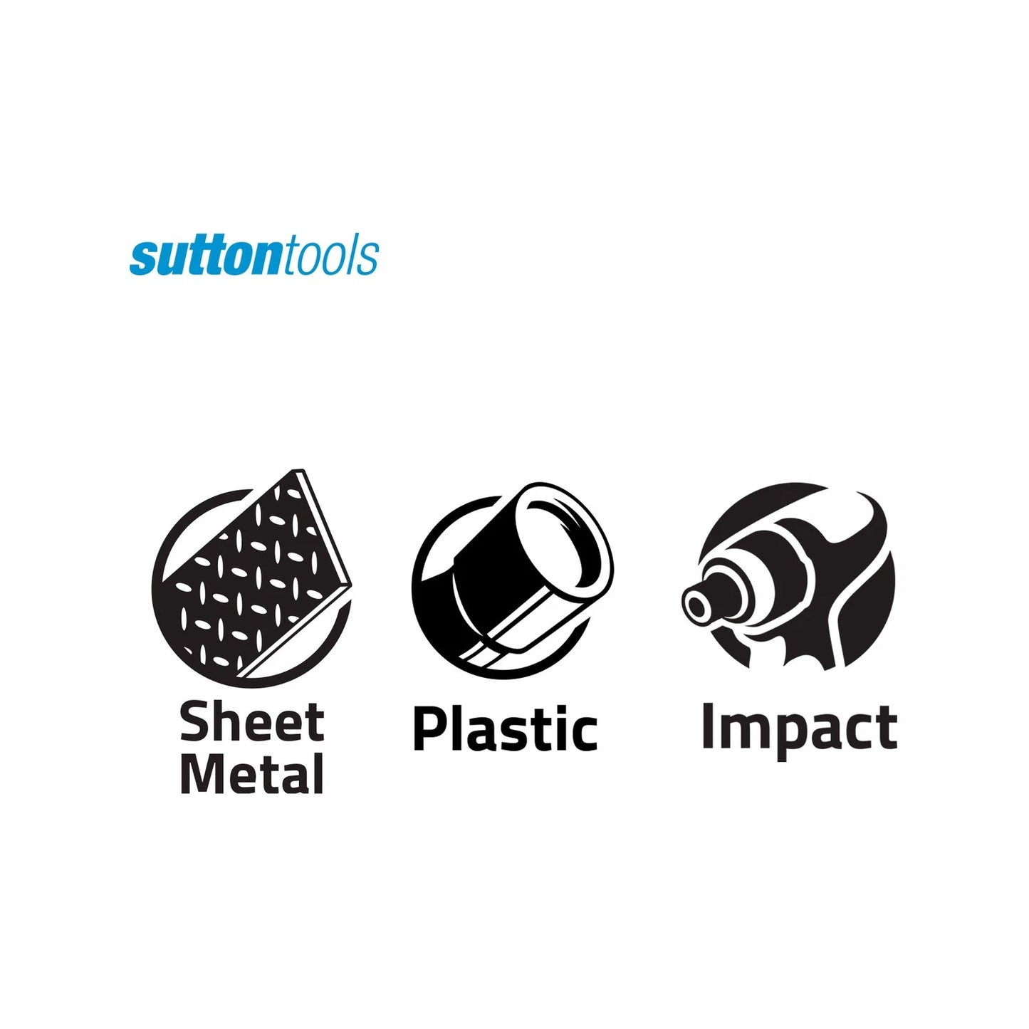 Sutton Tools 60mm Bi-Metal Impact Holesaw, 1/4" Hex Shank, Quick Ejector, Thin Wall 8 TPI