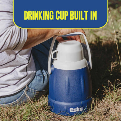 Esky 5L Cooler with Cup, Quick-Operation Tap, Superior Cold Retention, Easy-Pour Spout