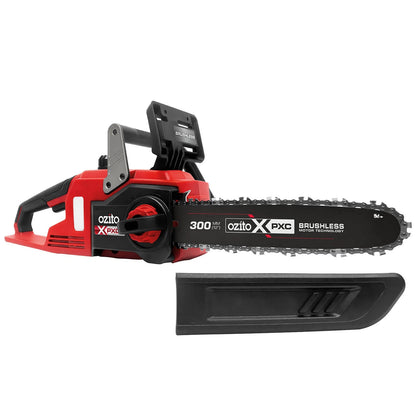 Ozito PXC 18V Brushless Chainsaw 300mm Cordless, Tool-Free Tension, Safety Brake