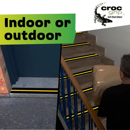 Croc Grip Reflective Anti-Slip Tape 5m x 50mm, P5 Rated, Indoor/Outdoor, Water-Resistant