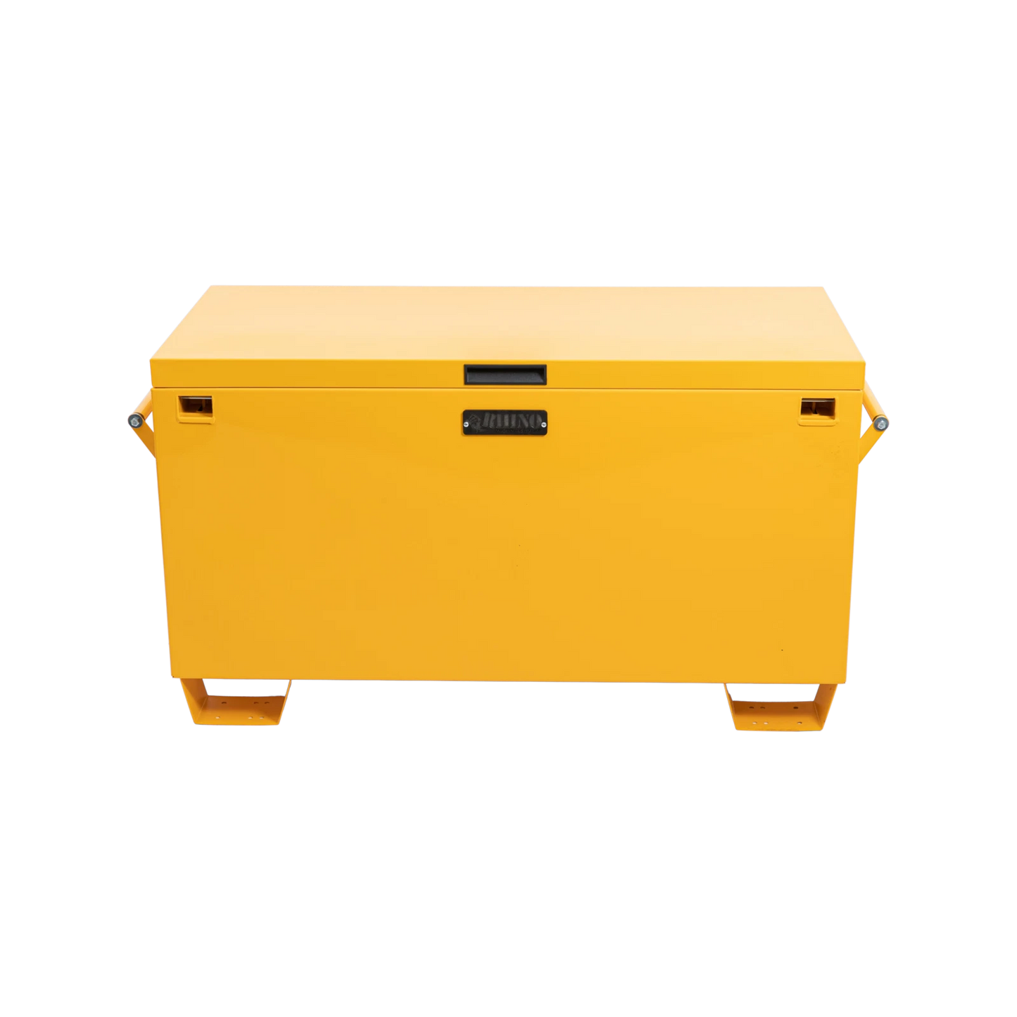 Rhino Powder Coated Site Box 1175x550x690mm, Heavy Duty Steel, Secure Locking, Yellow