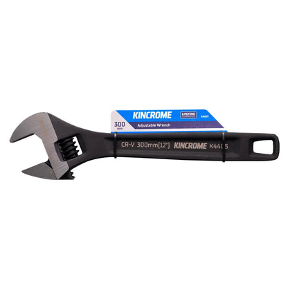 Kincrome 300mm Adjustable Wrench, 34mm Jaw, Black Phosphate, CR-V Steel