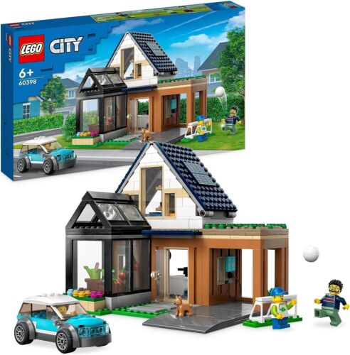 LEGO 60398 City Family House & Electric Car Set Toy Vehicle Puppy Soccer