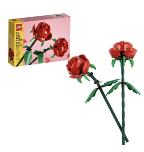 LEGO ROSES 40460 Botanicals Valentines Day Red Rose Stems Flowers - Auzzistore