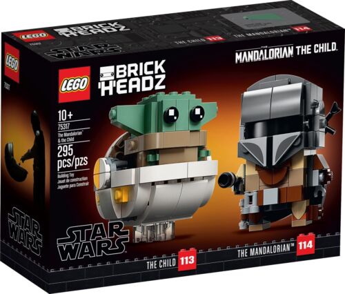 LEGO STAR WARS BRICKHEADZ 75317 The Mandalorian & The Child Baby Yoda Grogu