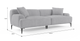 Brosa Seta 4 Seater Sofa (Gainsboro Grey)