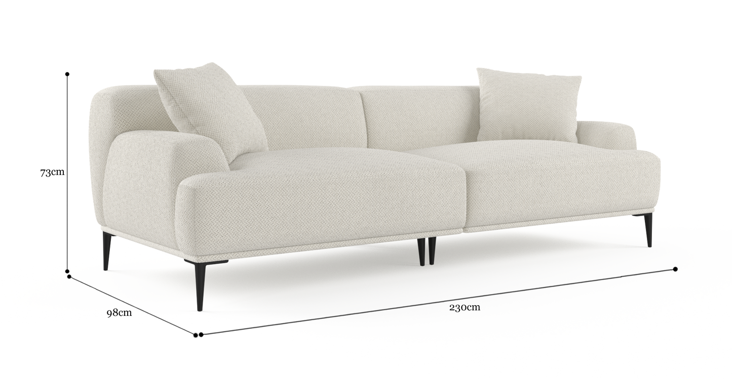 Brosa Seta 4 Seater Sofa (Seashell White)