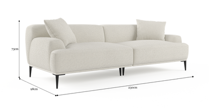 Brosa Seta 4 Seater Sofa (Seashell White)