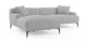 Brosa Seta 4 Seater Sofa with Chaise (Gainsboro Grey; Left Chaise)