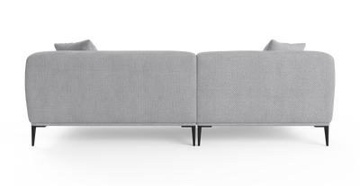 Brosa Seta 4 Seater Sofa with Chaise - Gainsboro Grey; Left Chaise