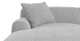 Brosa Seta 4 Seater Sofa with Chaise (Gainsboro Grey; Left Chaise)
