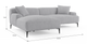 Brosa Seta 4 Seater Sofa with Chaise (Gainsboro Grey; Left Chaise)