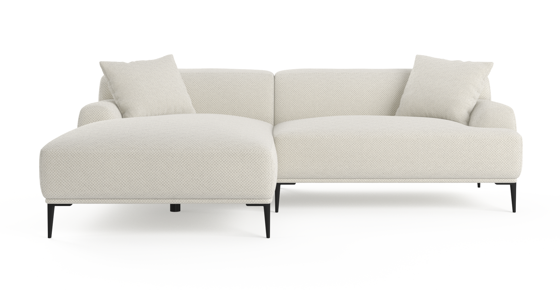 Brosa Seta 4 Seater Sofa with Chaise (Seashell White, Left Chaise)