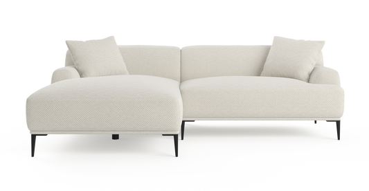 Brosa Seta 4 Seater Sofa with Chaise (Seashell White, Left Chaise)