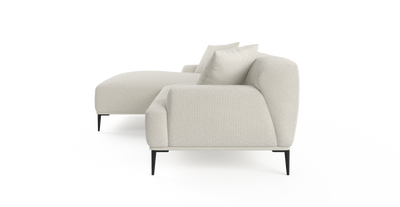 Brosa Seta 4 Seater Sofa with Chaise (Seashell White, Left Chaise)