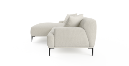 Brosa Seta 4 Seater Sofa with Chaise (Seashell White, Left Chaise)