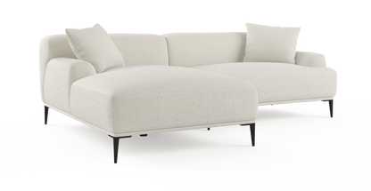 Brosa Seta 4 Seater Sofa with Chaise (Seashell White, Left Chaise)