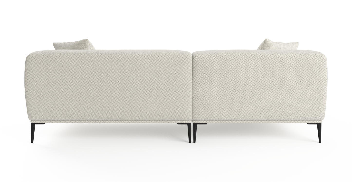 Brosa Seta 4 Seater Sofa with Chaise (Seashell White, Left Chaise)