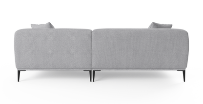 Brosa Seta 4 Seater Sofa with Chaise (Gainsboro Grey, Right Chaise)