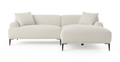 Brosa Seta 4 Seater Sofa with Chaise - Seashell White; Right Chaise