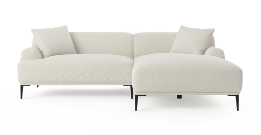 Brosa Seta 4 Seater Sofa with Chaise (Seashell White; Right Chaise)