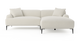 Brosa Seta 4 Seater Sofa with Chaise (Seashell White; Right Chaise)
