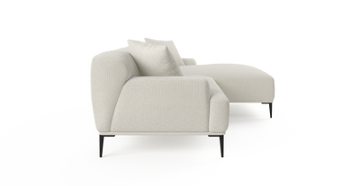 Brosa Seta 4 Seater Sofa with Chaise - Seashell White; Right Chaise