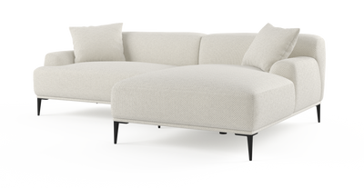 Brosa Seta 4 Seater Sofa with Chaise - Seashell White; Right Chaise