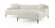 Brosa Seta 4 Seater Sofa with Chaise (Seashell White; Right Chaise)