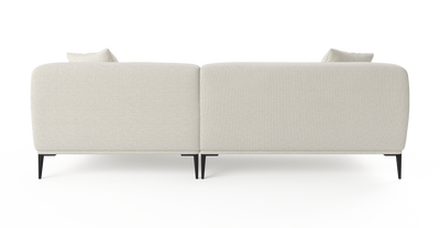 Brosa Seta 4 Seater Sofa with Chaise - Seashell White; Right Chaise
