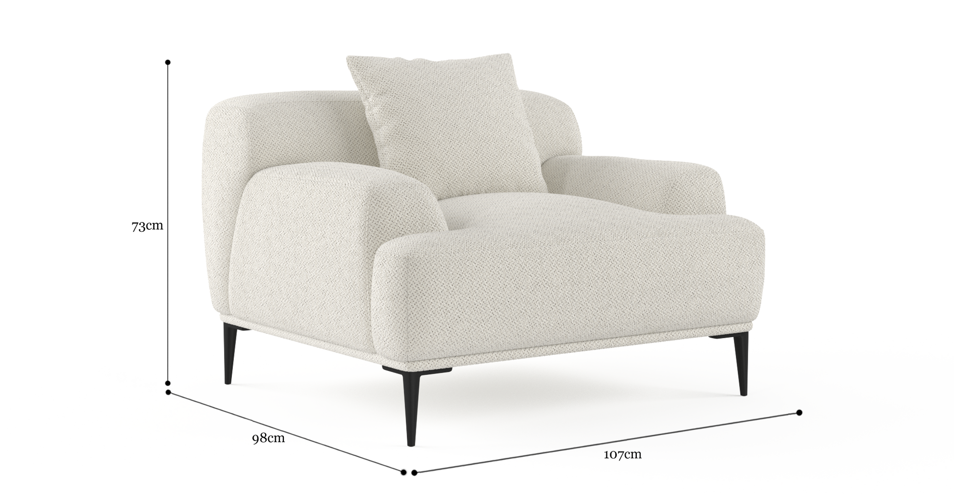 Brosa Seta Armchair (Seashell White)