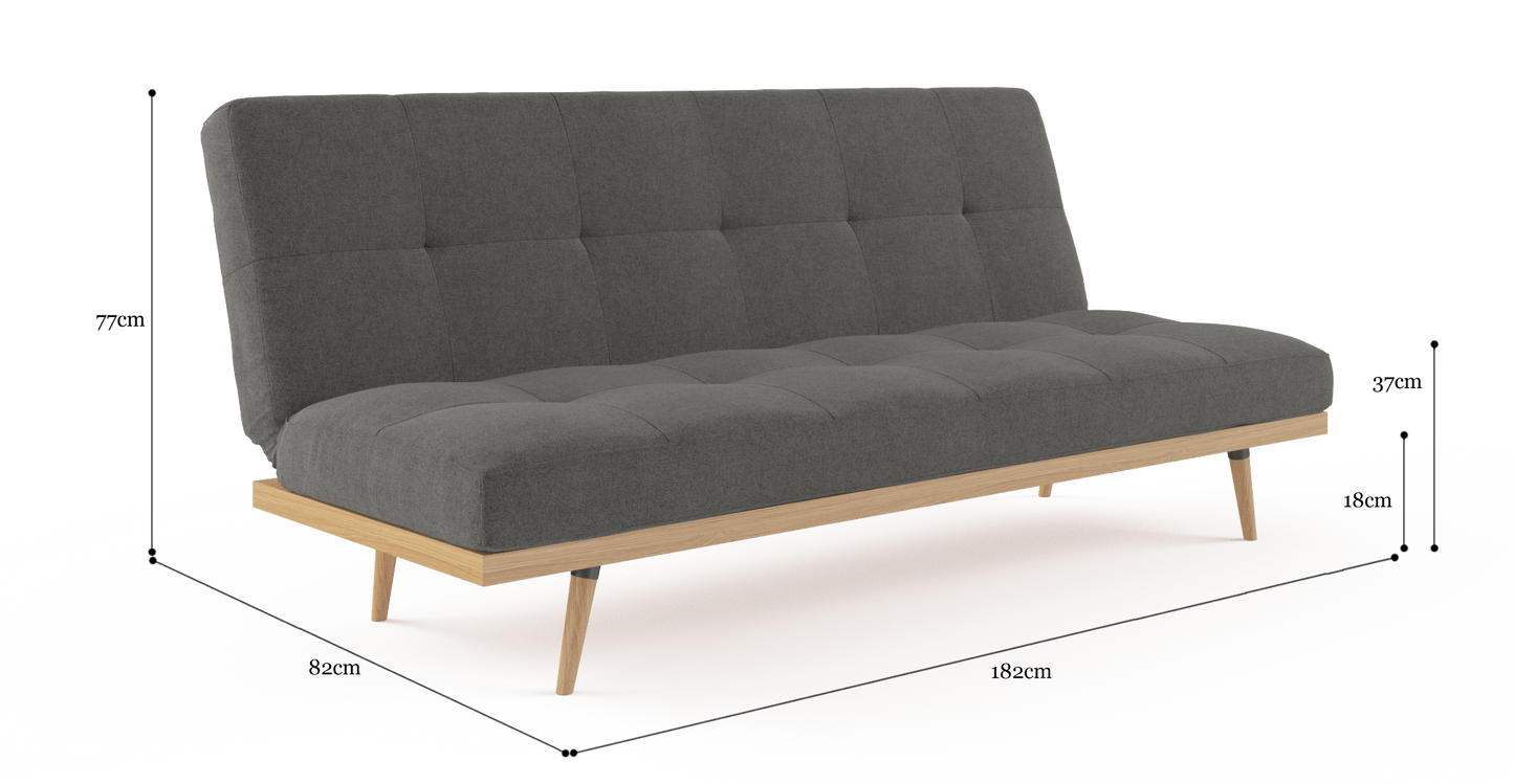 Brosa Siesta 3 Seater Sofa Bed (Dark Gull Grey)